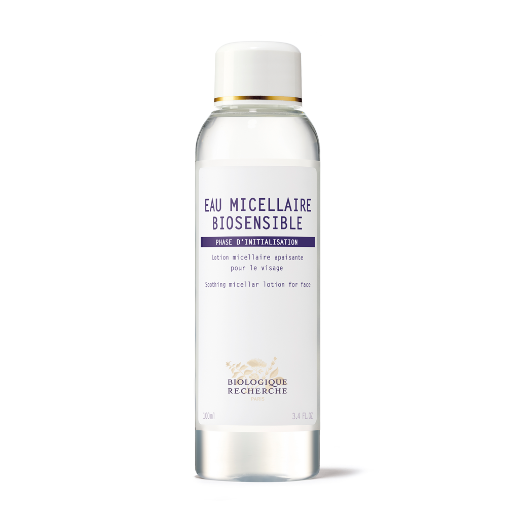 Bottle of Eau Micellaire Biosensible on a white background