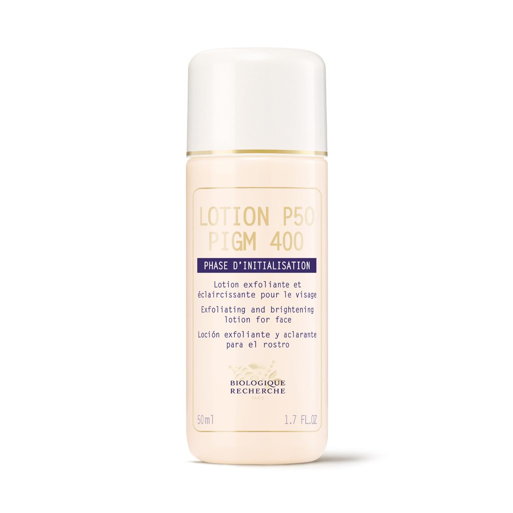 Lotion P50 bottle on a white background